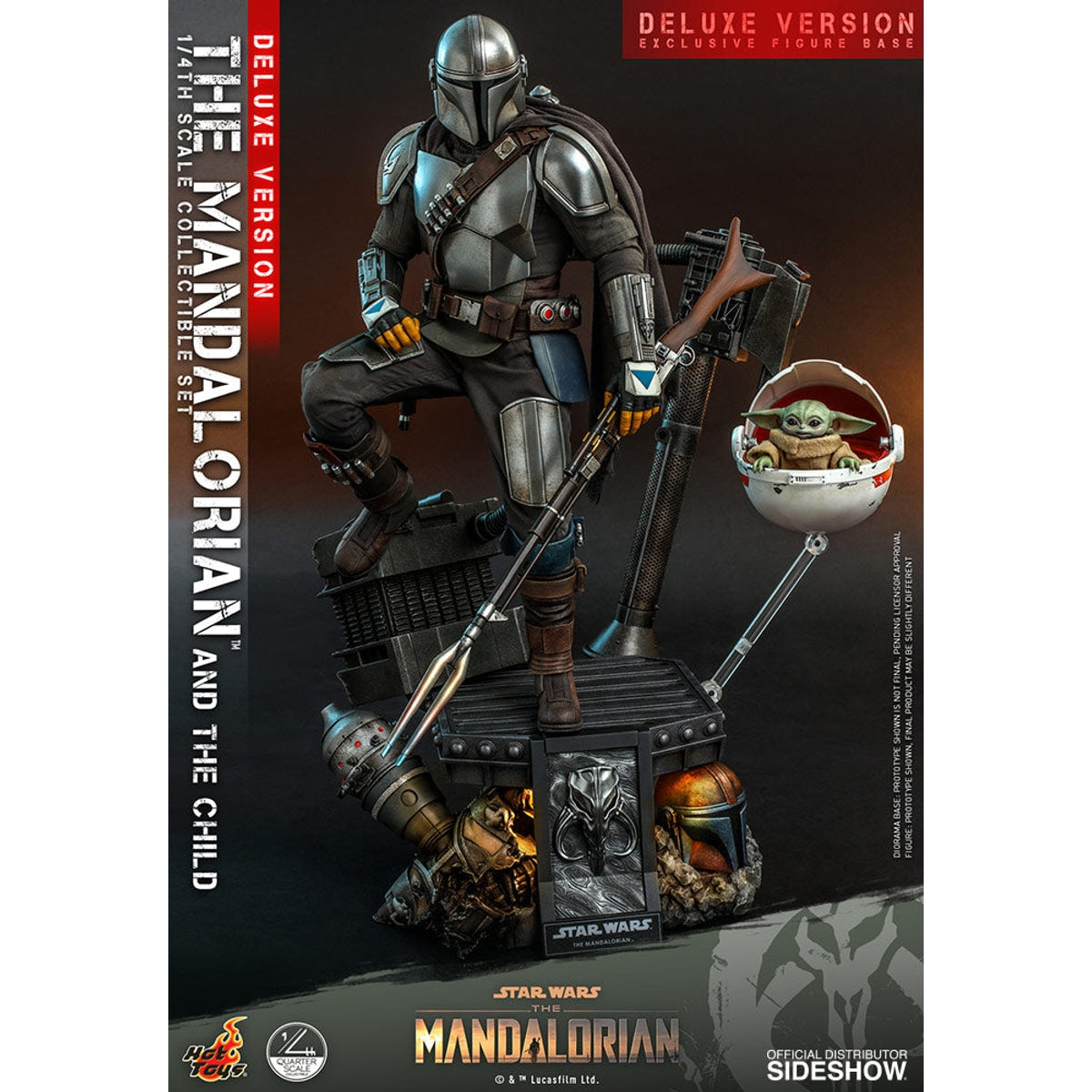 Star Wars The Mandalorian and the Child Quarter Scale Hot Toys (Deluxe Version)