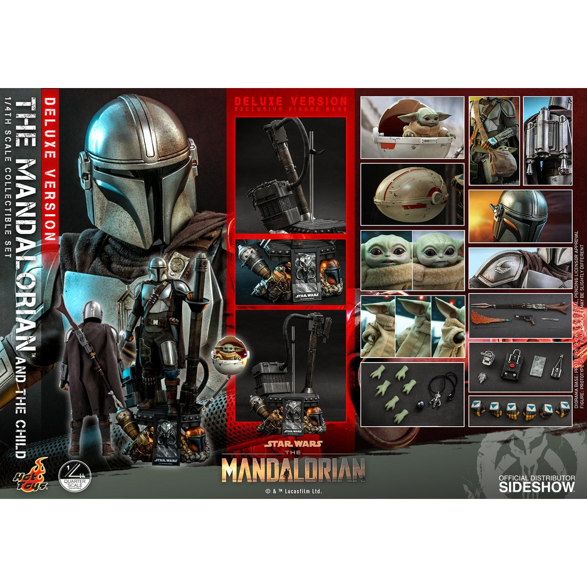 Star Wars The Mandalorian and the Child Quarter Scale Hot Toys (Deluxe Version)