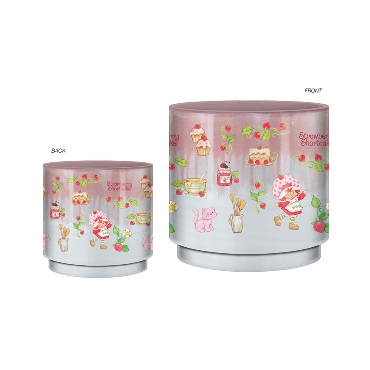 Strawberry Shortcake Vintage Reactive Glaze Ceramic Planter