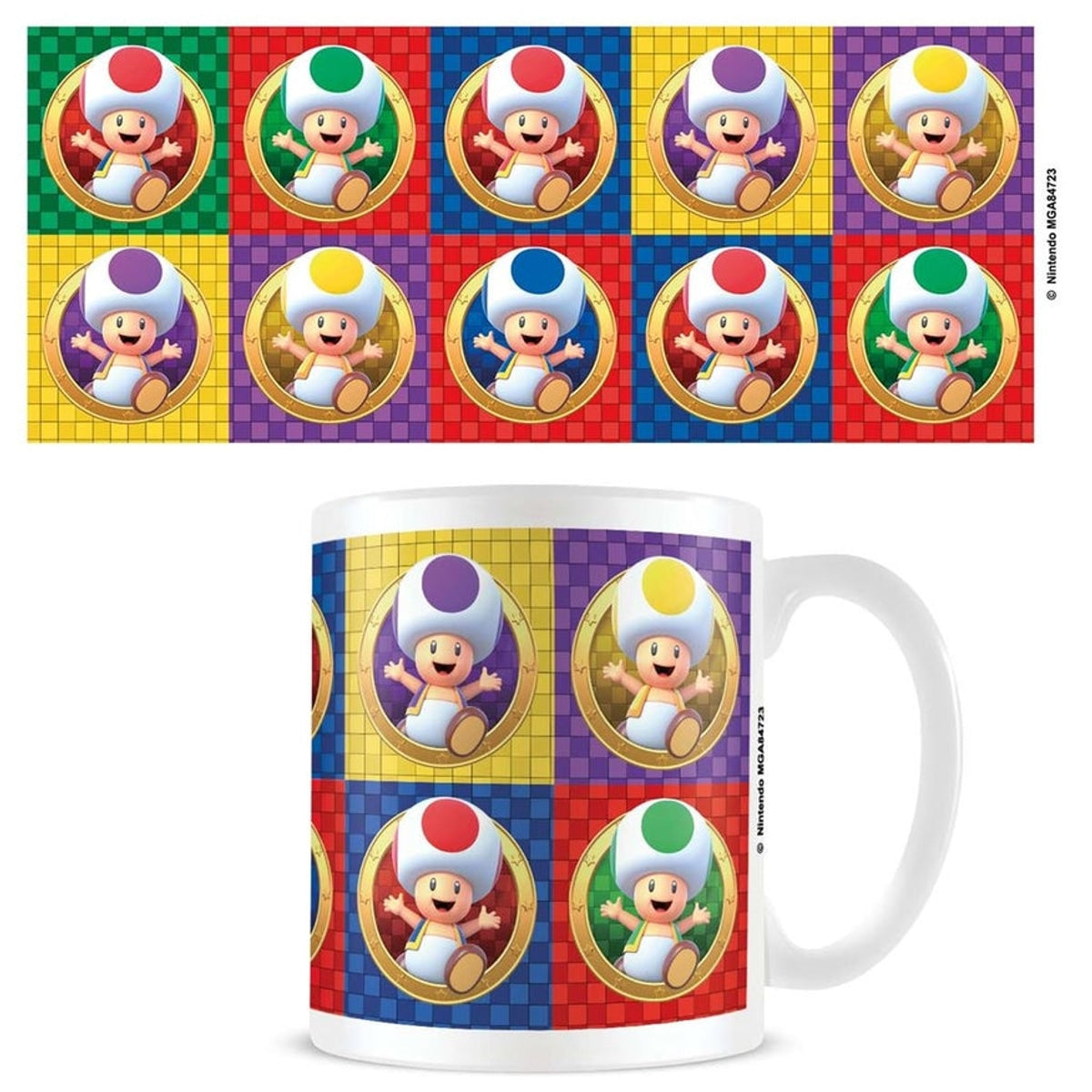 Super Mario Multi Toads White 11oz Mug