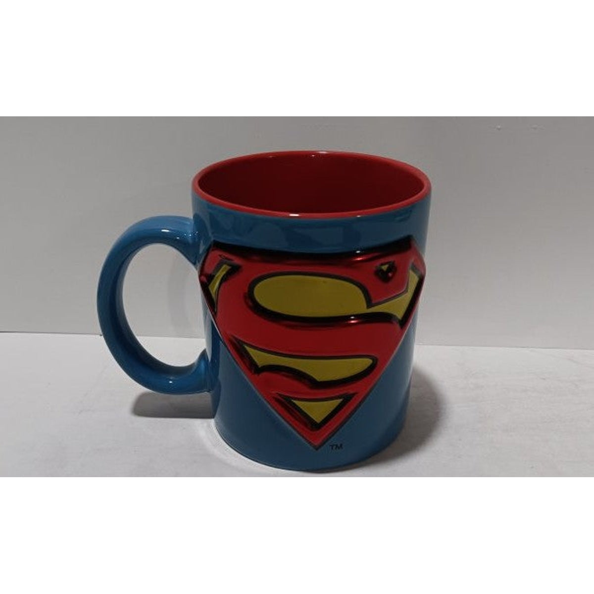 Superman Logo Icon Embossed Foil 20oz Ceramic Mug
