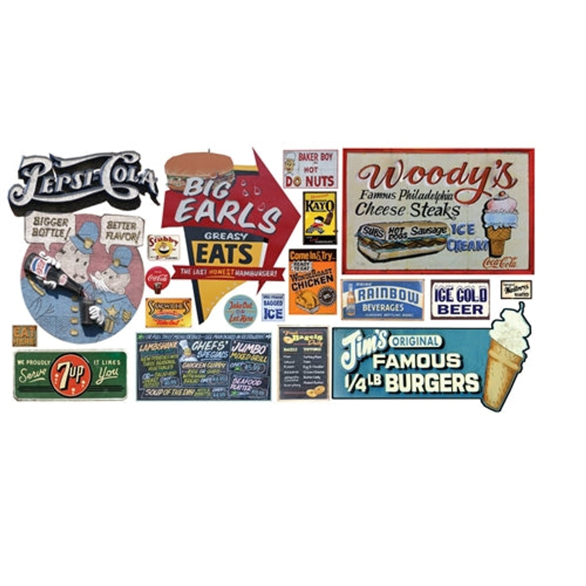 T2 Decals HOFOOD008 HO Food Sign Decals Set #8 NIB