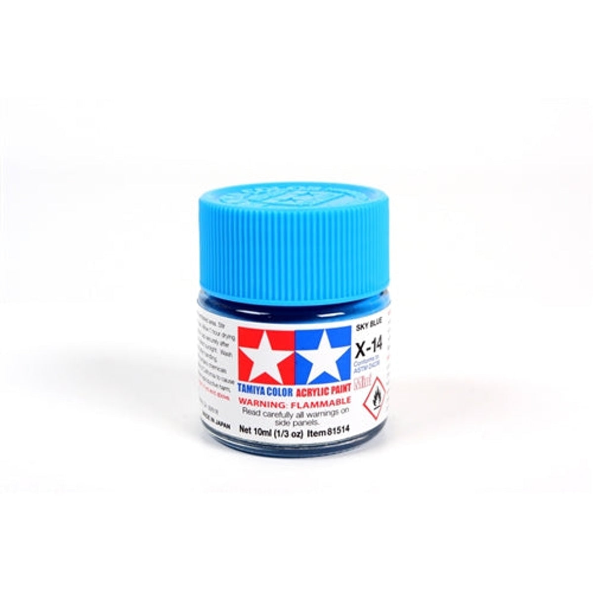 Tamiya Acrylic X-14 Sky Blue Mini Bottle 10mL (1/3oz)