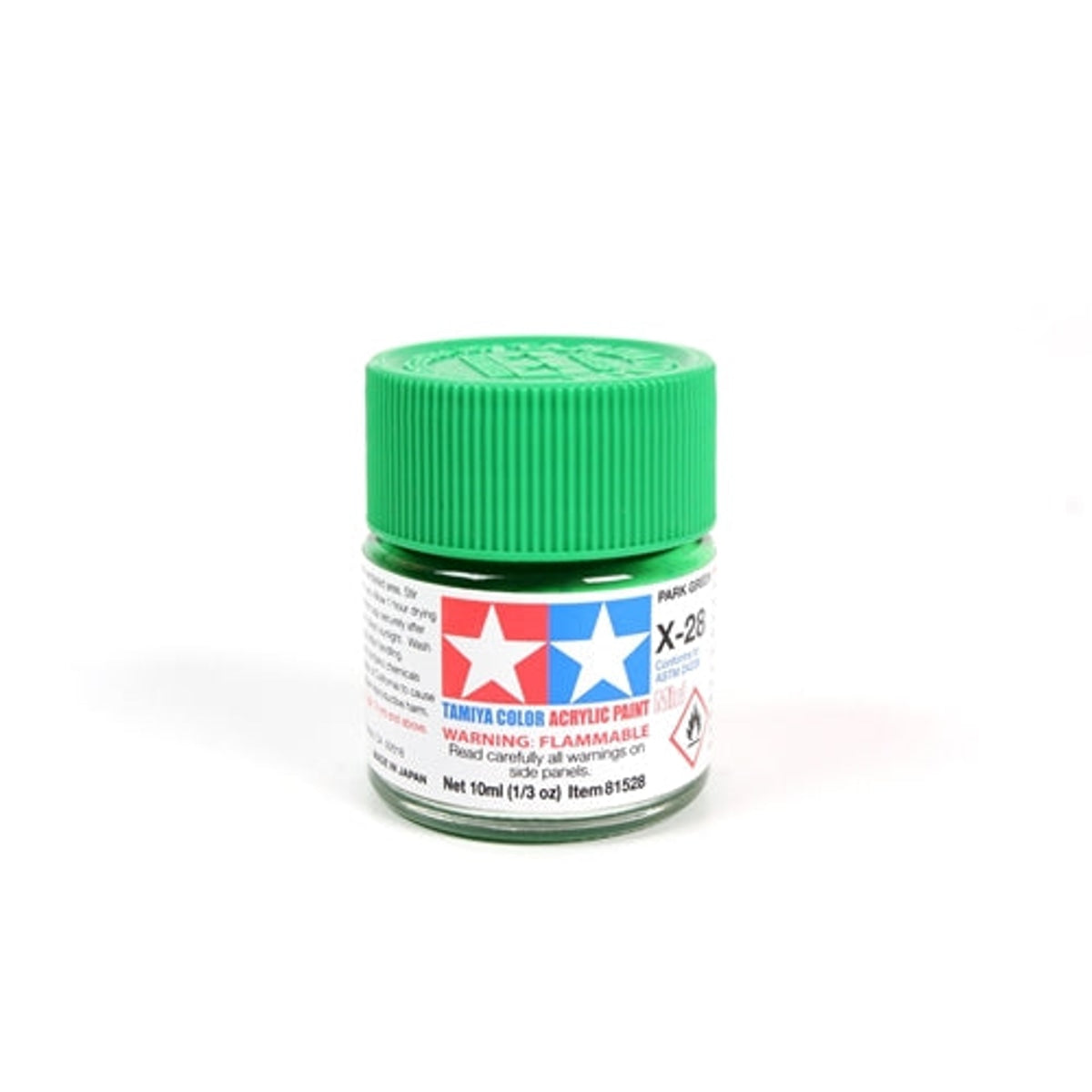 Tamiya Acrylic X-28 Park Green Mini Bottle 10mL (1/3oz) NIB