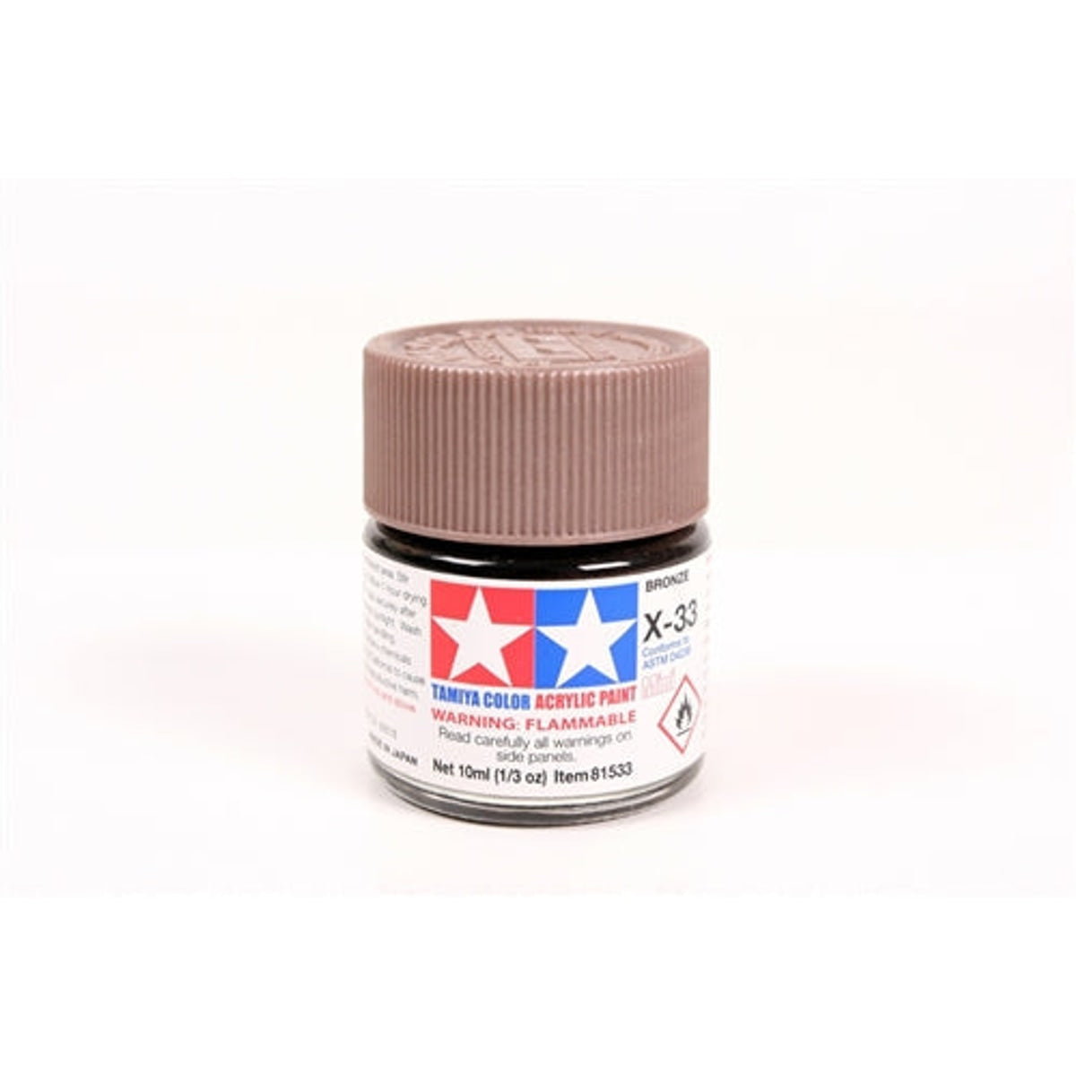 Tamiya Acrylic X-33 Bronze Mini Bottle 10mL (1/3oz)