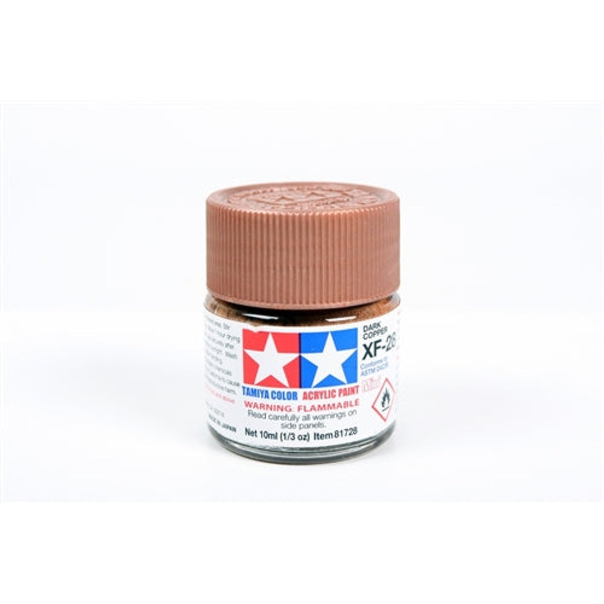 Tamiya Acrylic XF-28 Flat Dark Copper Mini Bottle 10mL (1/3oz)