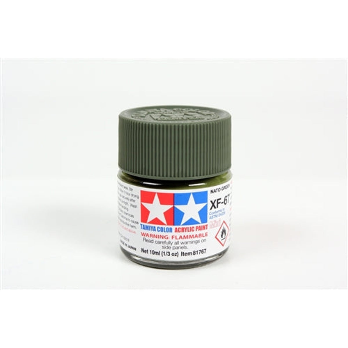 Tamiya Acrylic XF-67 Flat NATO Green Mini Bottle 10mL (1/3oz)