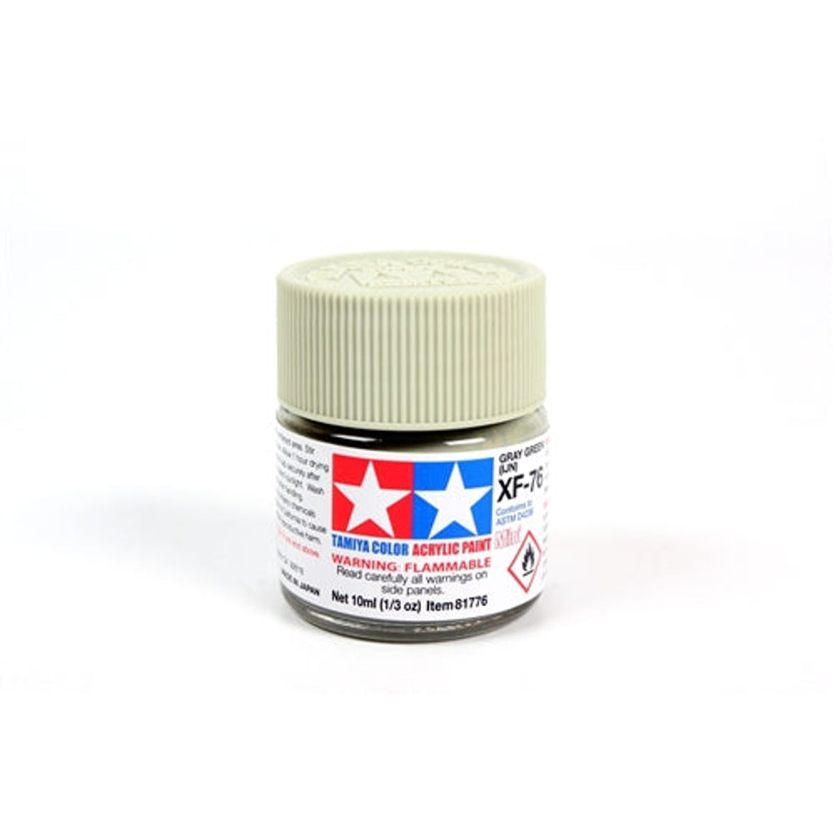 Tamiya Acrylic XF-76 Grey Green Mini Bottle 10mL (1/3oz)