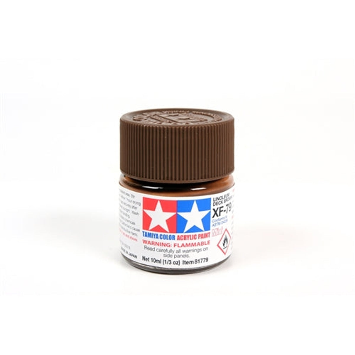 Tamiya Acrylic XF-79 Flat Linoleum Deck Brown Mini Bottle 10mL (1/3oz)