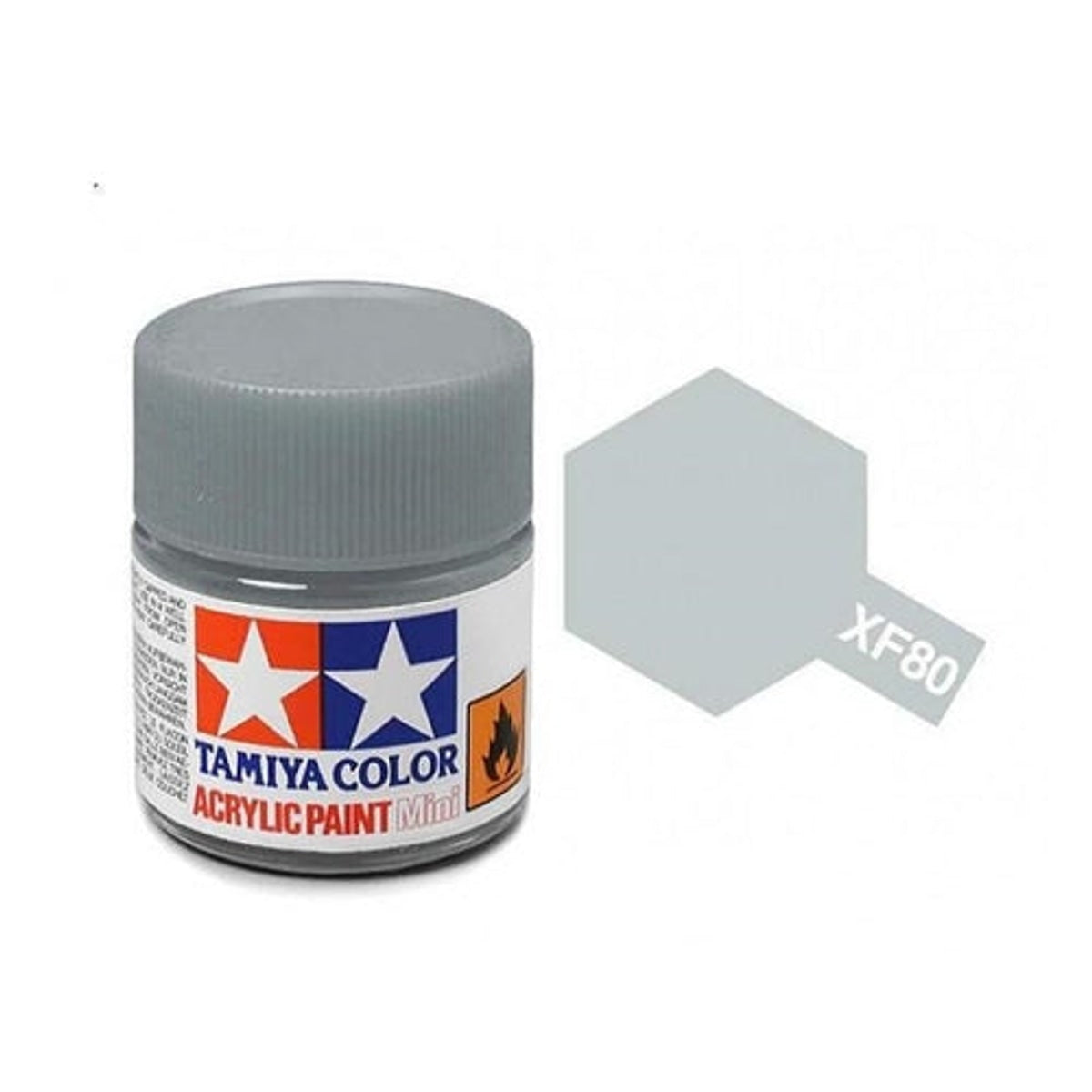 Tamiya Acrylic XF-80 Flat Royal Light Gray Mini Bottle 10mL (1/3oz)