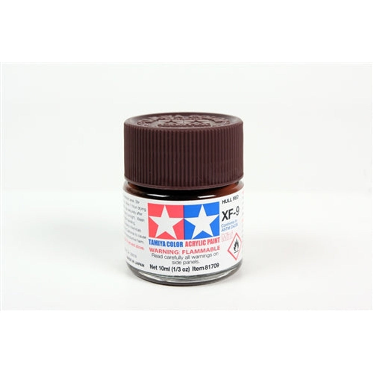 Tamiya Acrylic XF-9 Hull Red Mini Bottle 10mL (1/3oz)