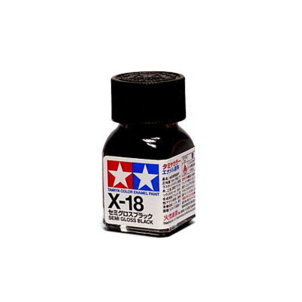 Tamiya Enamel EX-18 Semi Gloss Black Mini Bottle 10mL (1/3oz)