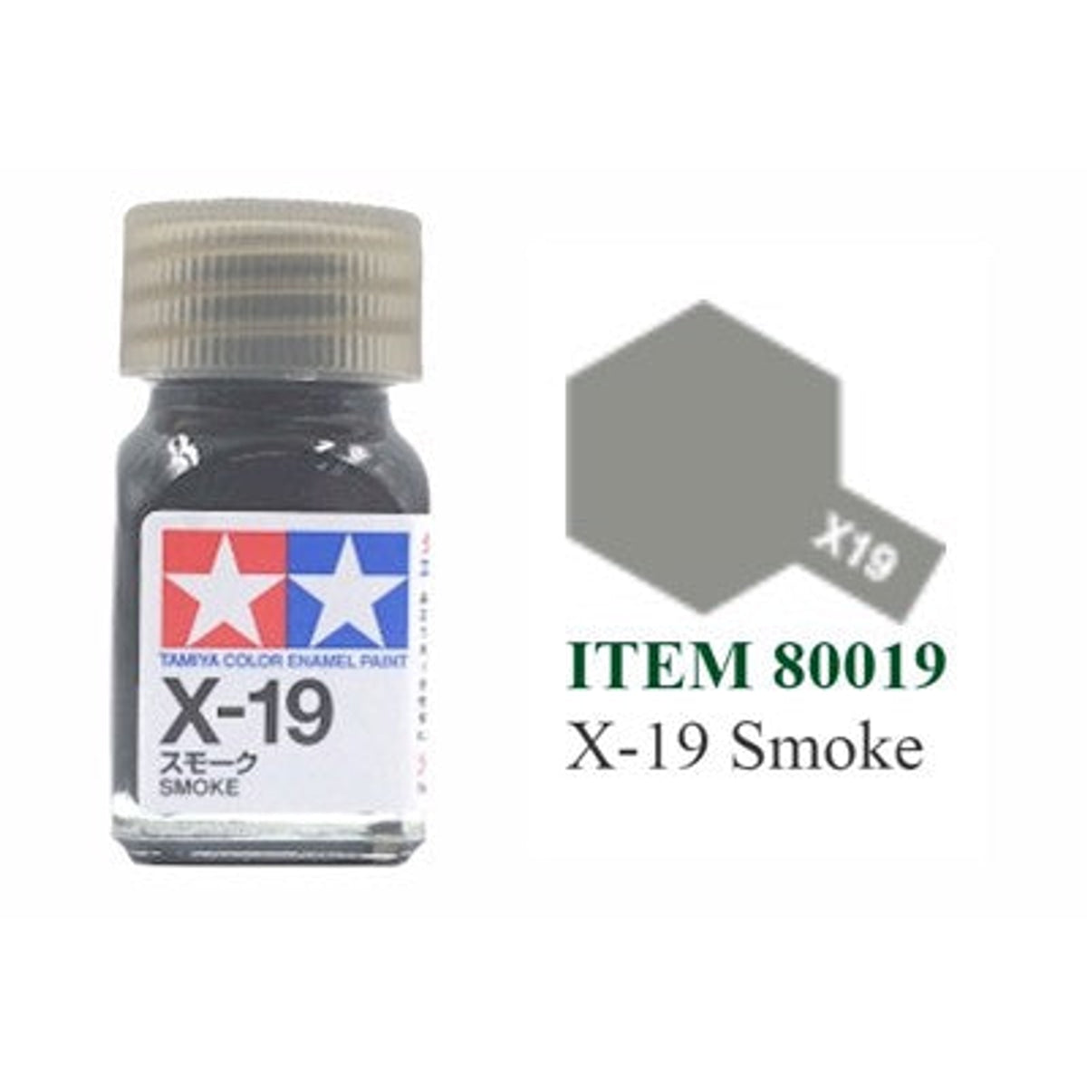 Tamiya Enamel EX-19 Smoke Mini Bottle 10mL (1/3oz)