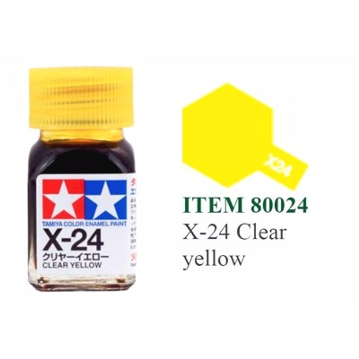 Tamiya Enamel EX-24 Clear Yellow Mini Bottle 10mL (1/3oz)