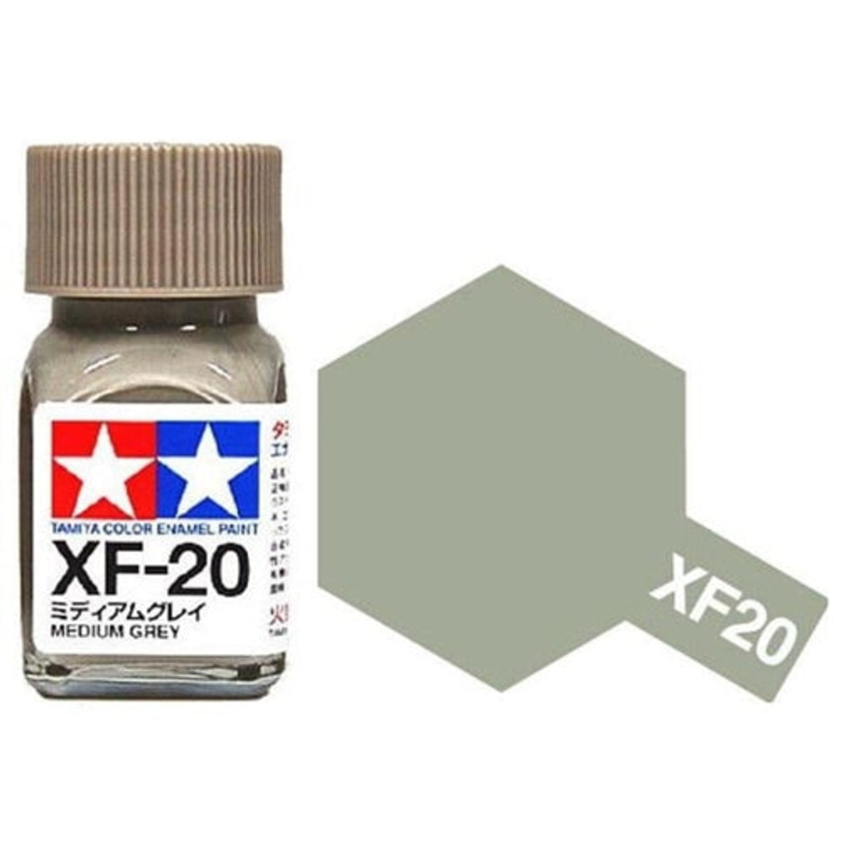 Tamiya Enamel EXF-20 Flat Medium Grey Mini Bottle 10mL (1/3oz)