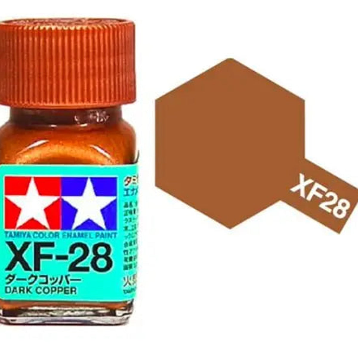 Tamiya Enamel EXF-28 Flat Dark Copper Mini Bottle 10mL (1/3oz)