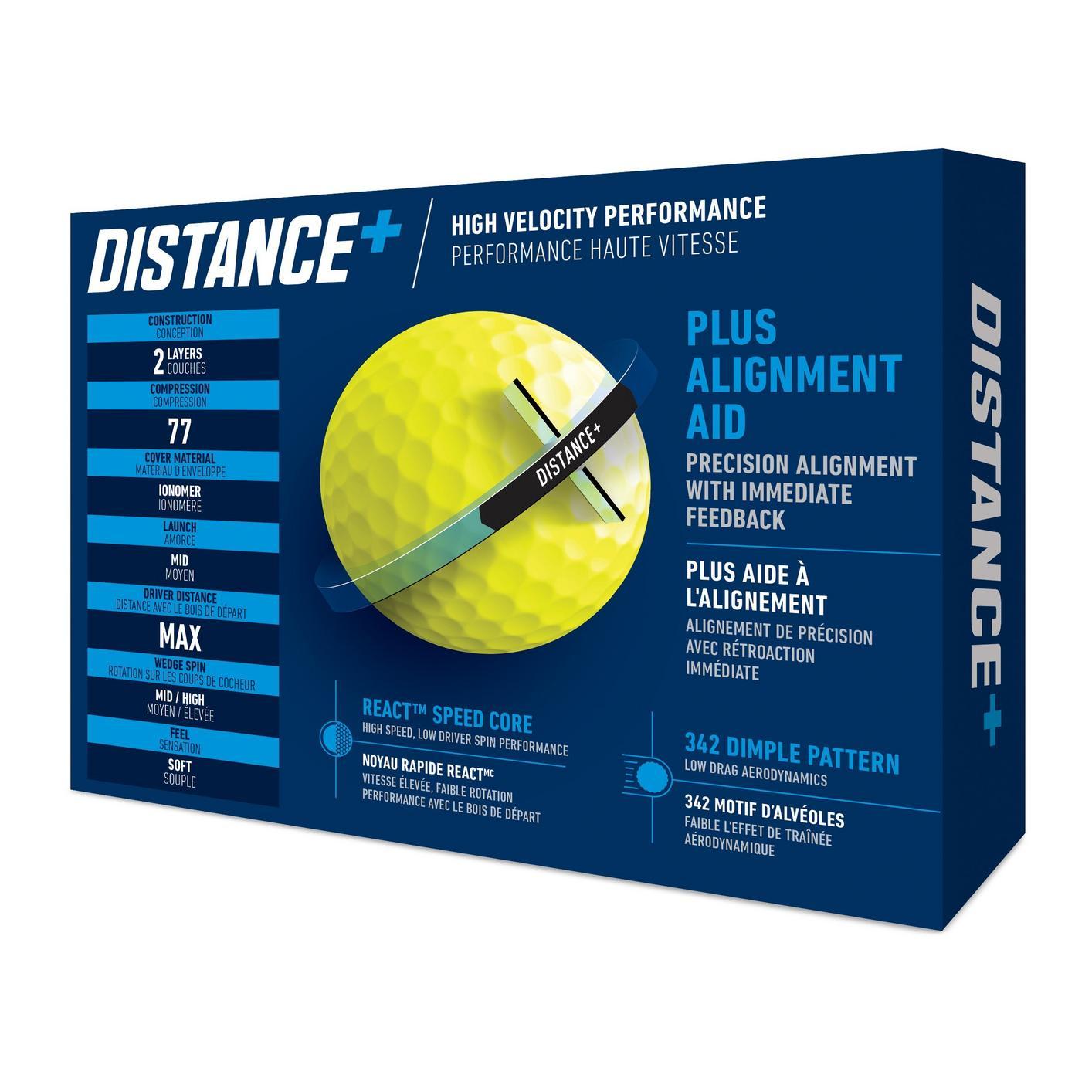 TaylorMade Distance+ Yellow Golf Balls