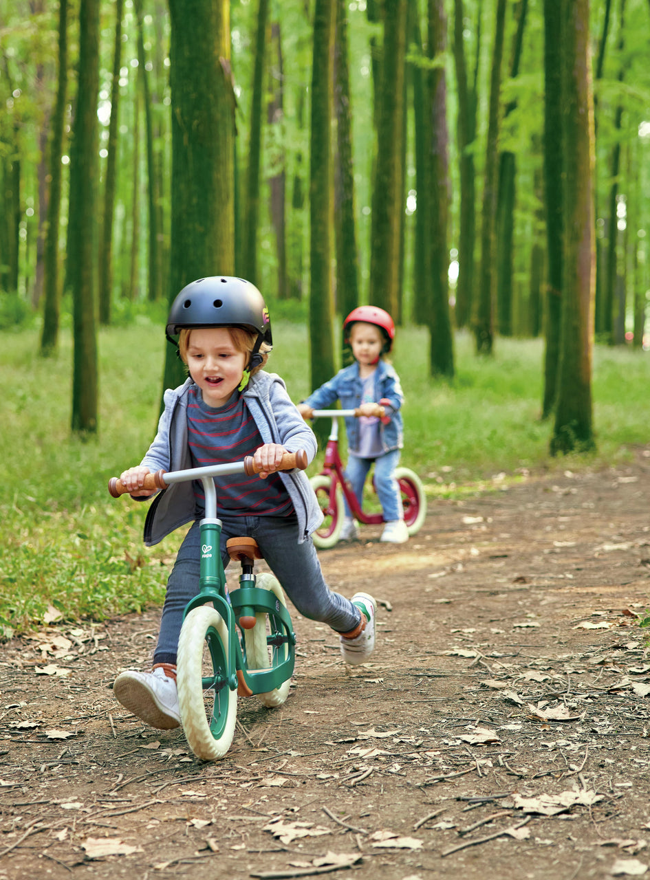 Hape Lightweight Adjustable Green Balance Bike for Kids 3+