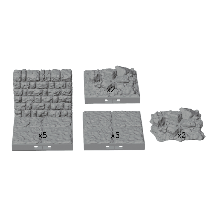 Caved-In Hall Rubble Corridor | Dragonlock 28mm Terrain