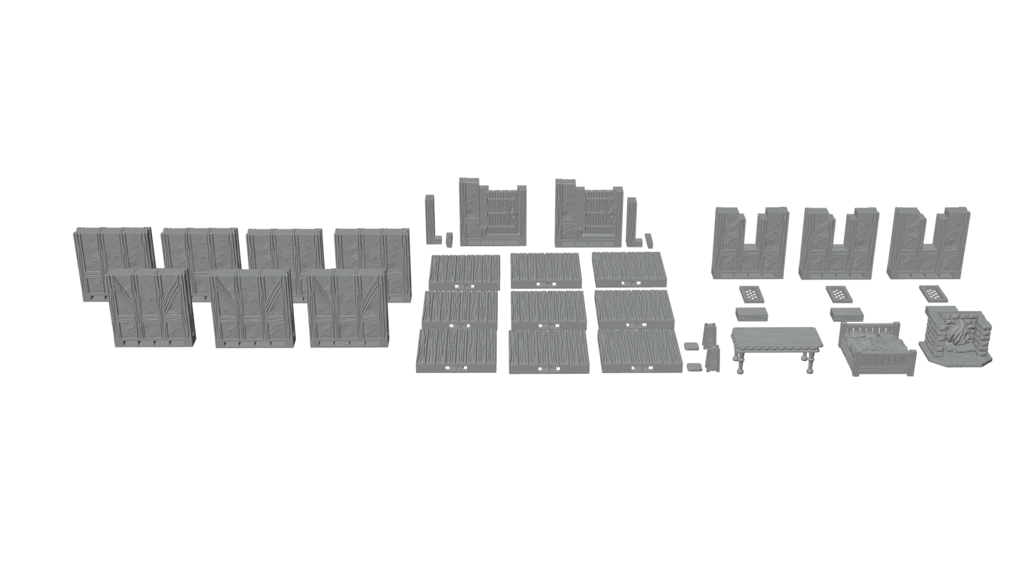 28mm Medieval Cottage Interior – Dragonshire RPG Terrain