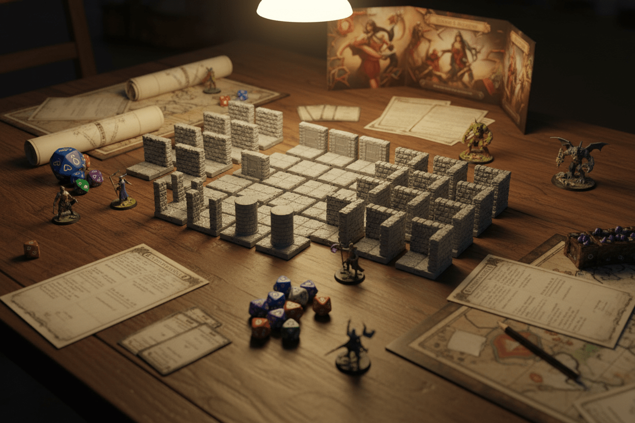 28mm Dungeon Expansion: Alpha Wing Tiles + 6 Minis