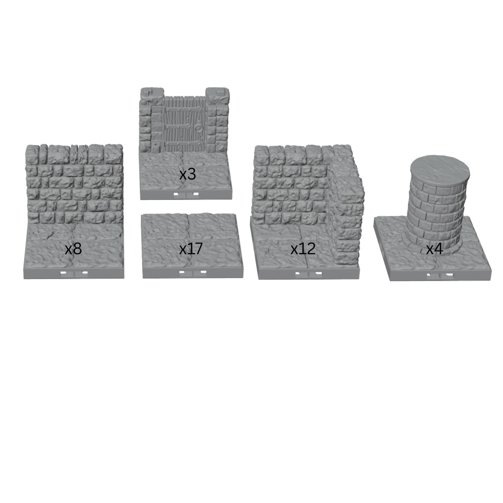 28mm Dungeon Expansion: Alpha Wing Tiles + 6 Minis