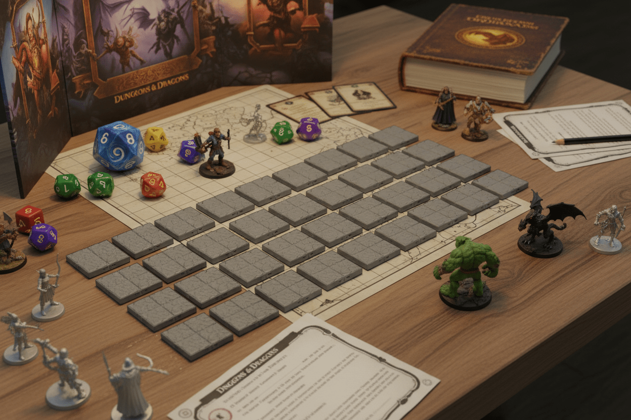 28mm Modular Dungeon Floor Tiles – 36-Piece Bulk Pack