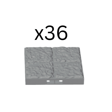 28mm Modular Dungeon Floor Tiles – 36-Piece Bulk Pack