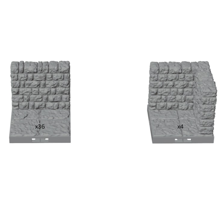 28mm Fortress Walls Bulk Pack – 20x20" Perimeter