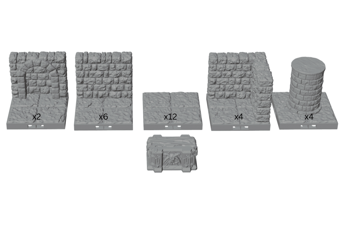 Grand Chamber 8x8" Arena – Dragonlock 28mm Dungeon