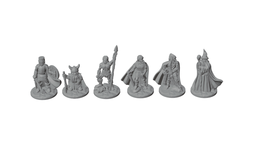 Heroes' Guild – 6 Tabletop RPG Miniatures (28mm)