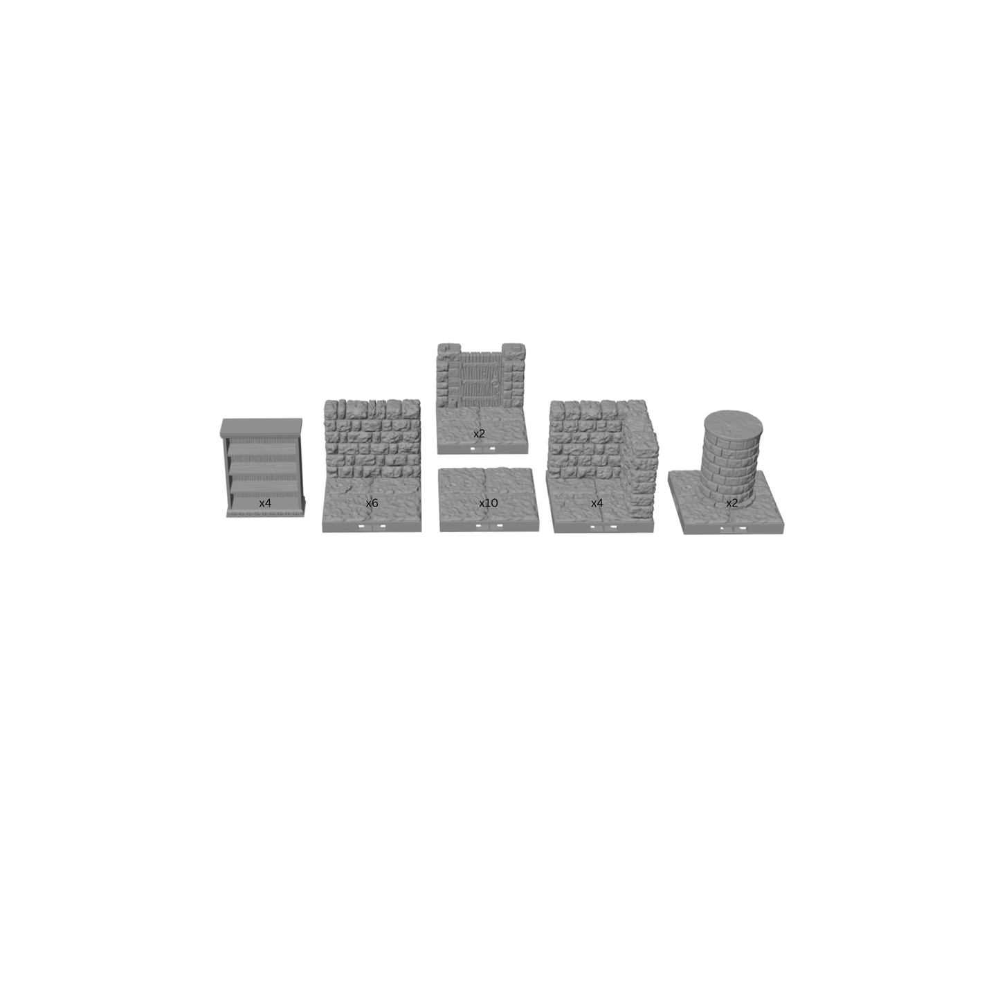 28mm Library Archive Dungeon Room Set with Minis