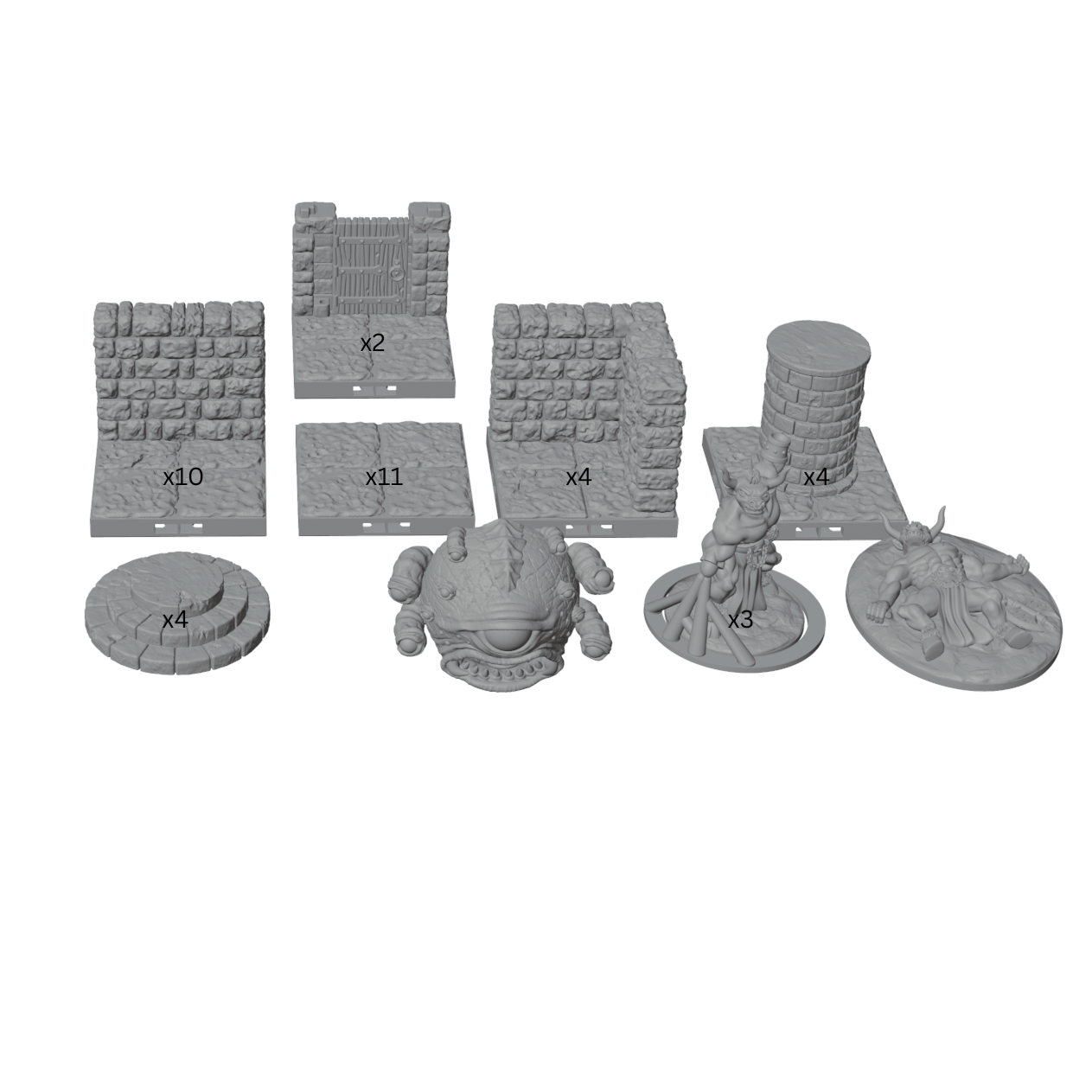 28mm Throne Room Boss Encounter Set with 8 Miniatures