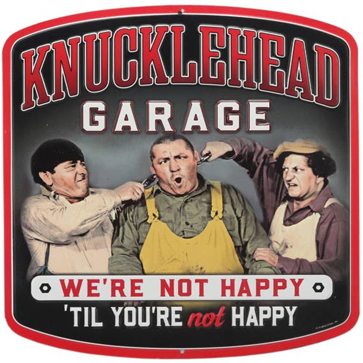 Three Stooges - Knucklehead Garage Metal Sign