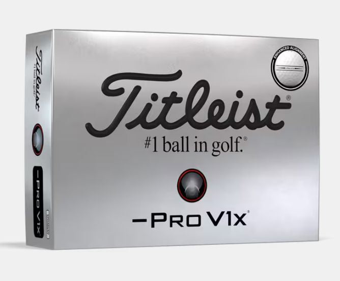 Titleist Pro V1x Left Dash Enhanced Alignment Golf Balls