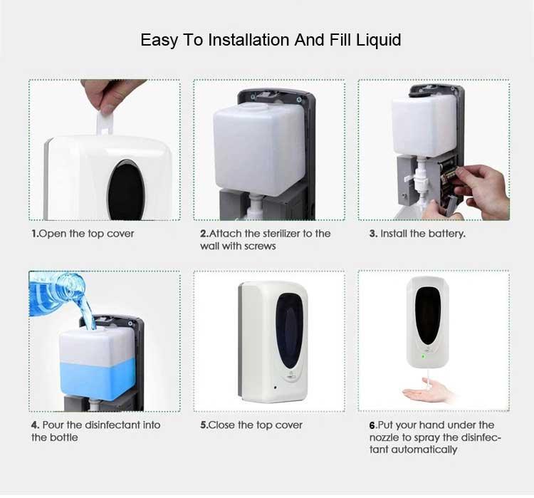 Touchless Hand Sanitizer Dispenser (Gel and Liquid Sanitizer Compatible)