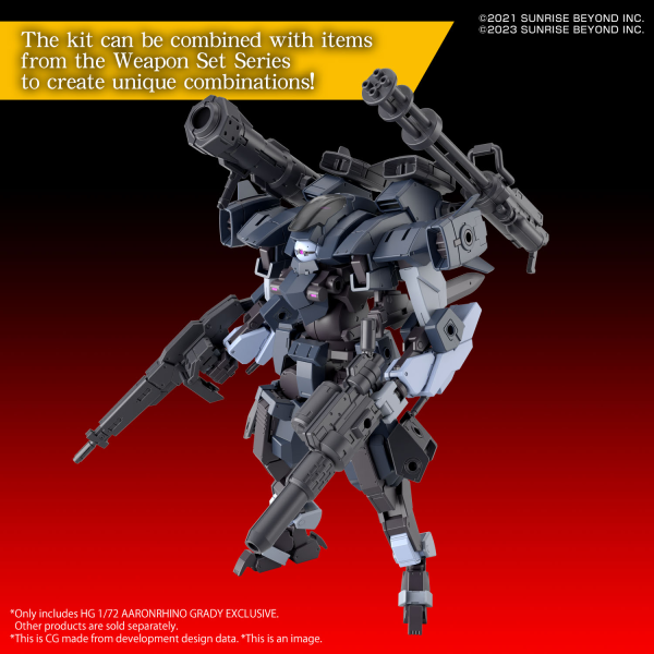 BANDAI HG 1/72 AARONRHINO GRADY - EXCLUSIVE