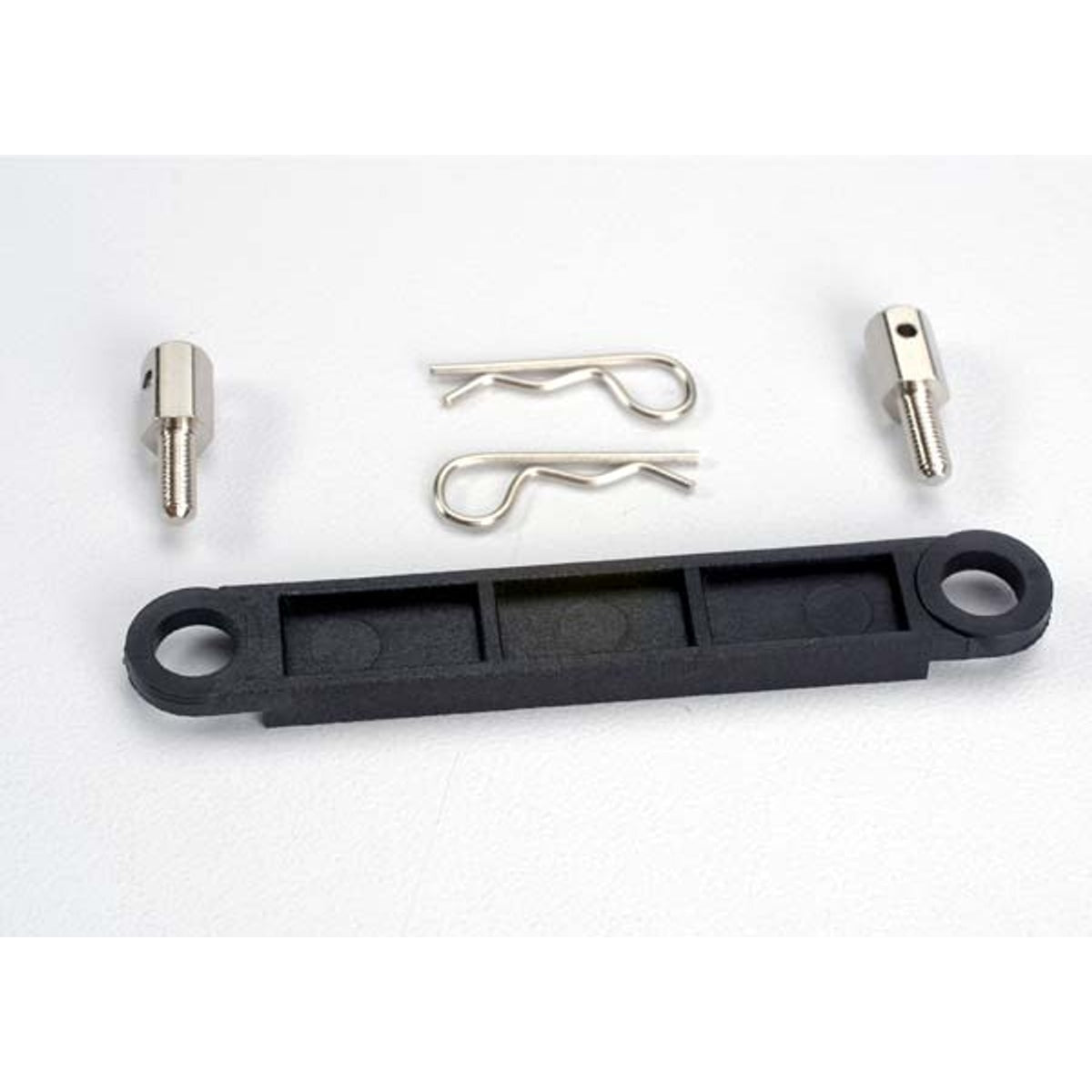 Traxxas 3727 Battery Hold Down Plate (Black)(2 Body Clips) NIB