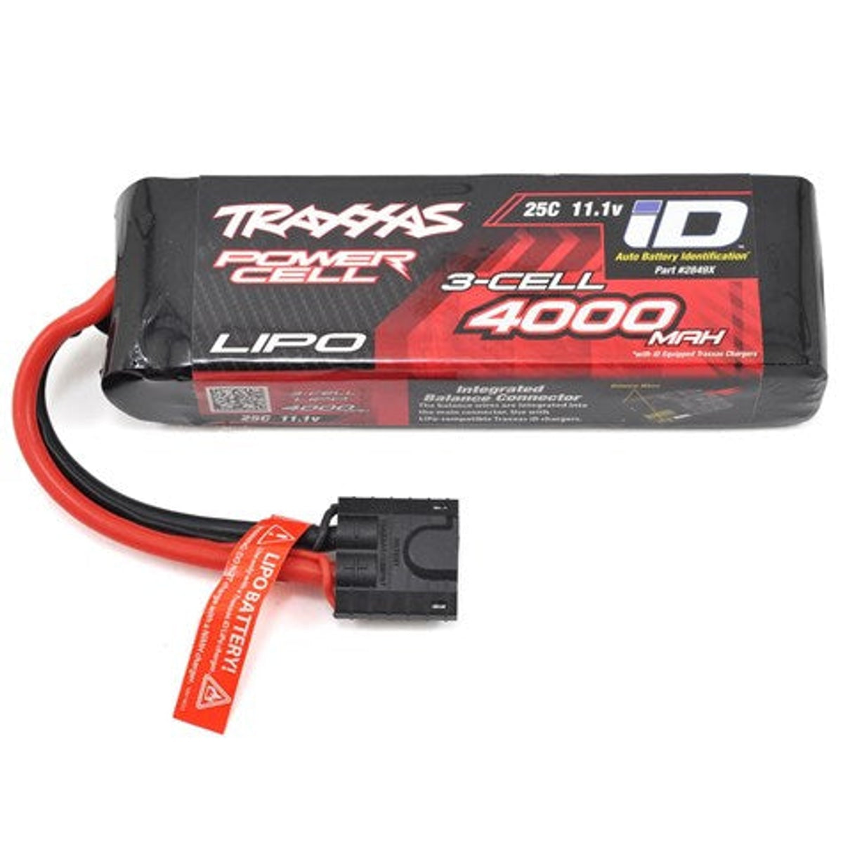 Traxxas 4000mAh 3S 11.1V 25C LiPo iD Connector Soft Case 135x26x43mm