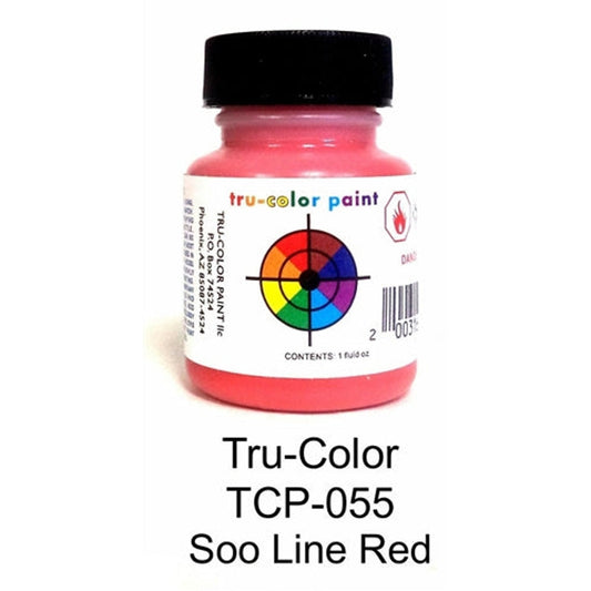 Tru-Color TCP-055 Soo Line Red Paint Bottle 1oz NIB
