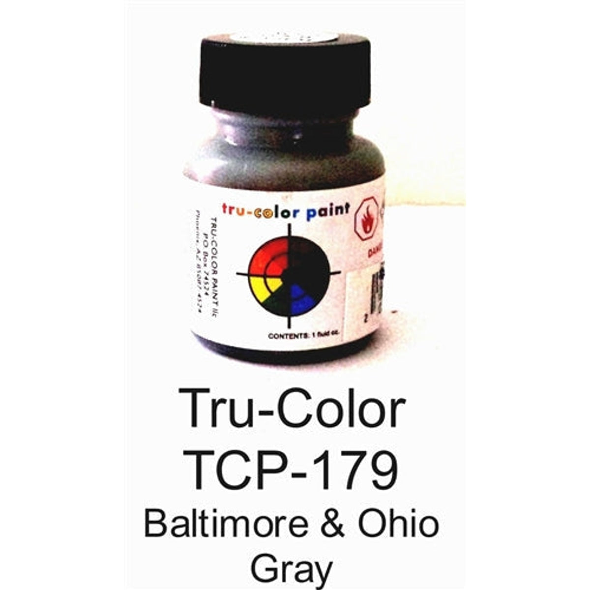Tru-Color TCP-179 B&O Baltimore & Ohio Gray Paint Bottle 1oz NIB