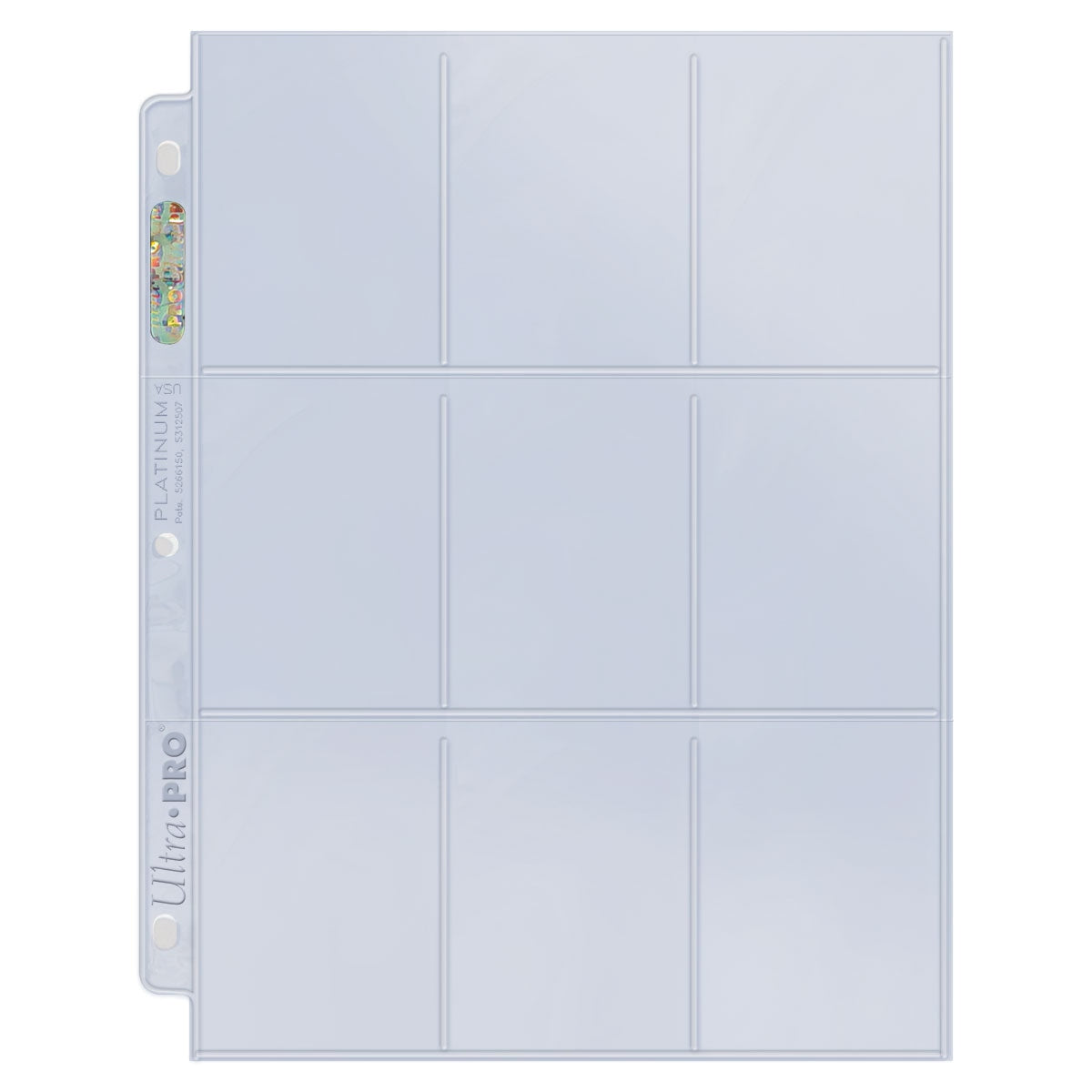 Ultra Pro Platinum Series 9-Pocket Page for Standard Size Cards Each