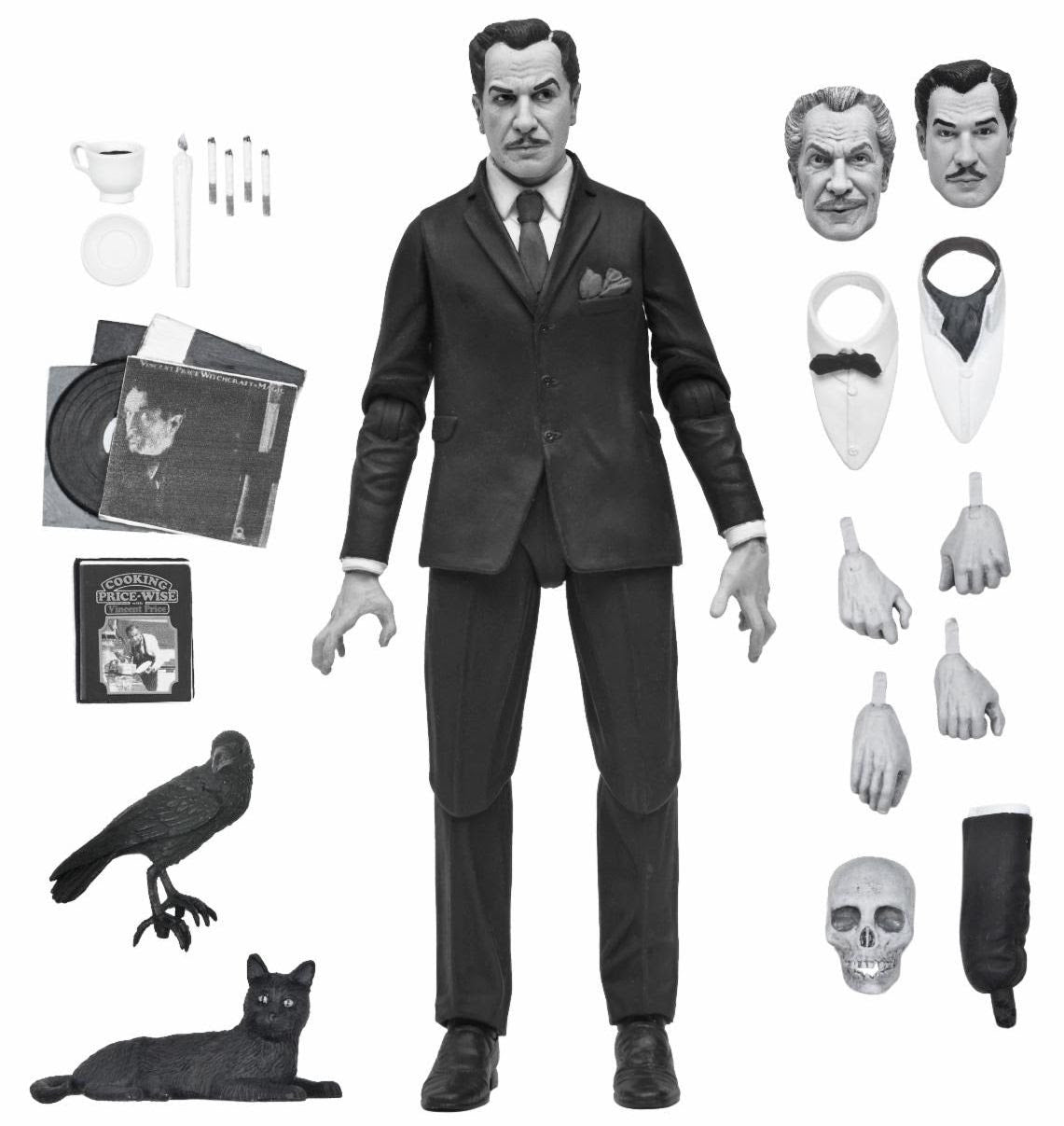 Vincent Price - 7" Scale Action Figure - Ultimate Vincent Price (B&W)