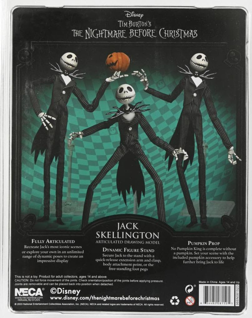 The Nightmare Before Christmas Jack Skellington Clothed Action Figure