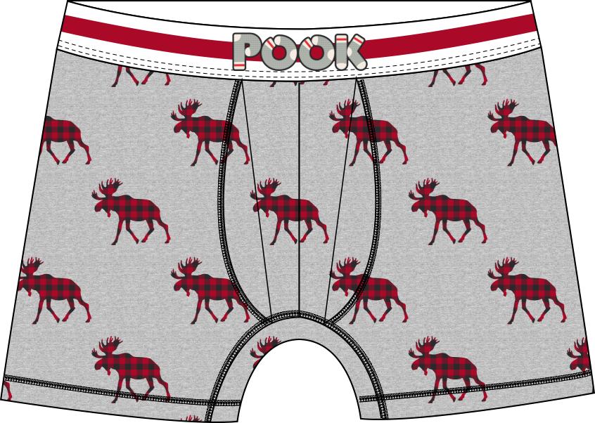 Boxer Moose Print