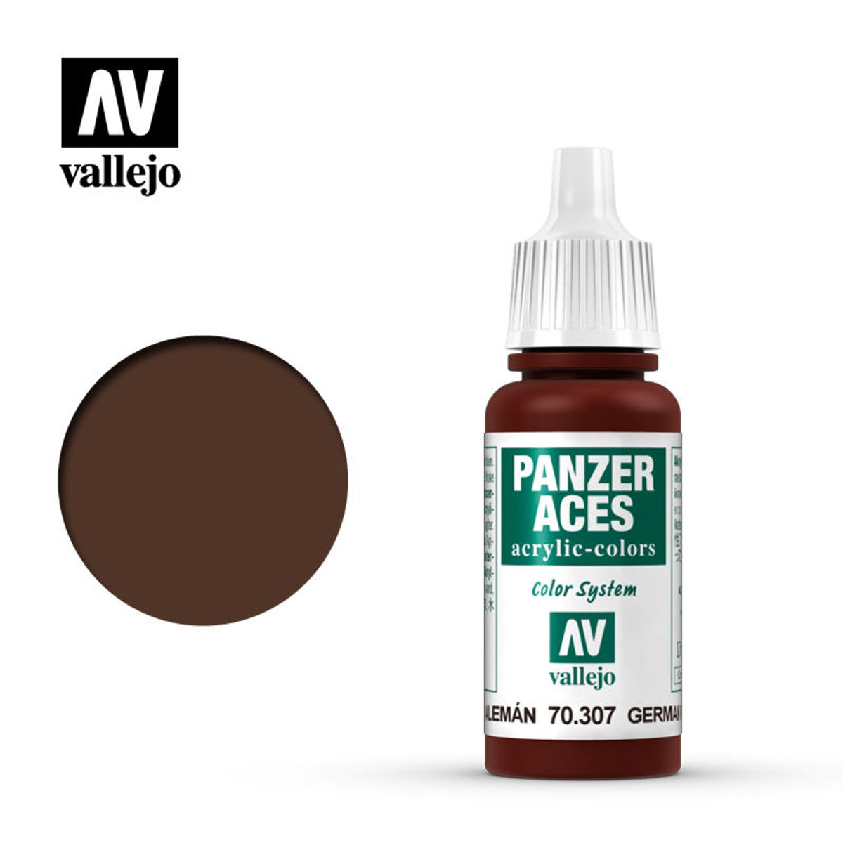 Vallejo 70307 Panzer Aces German Red Tail Light Acrylic Paint 17mL NIB