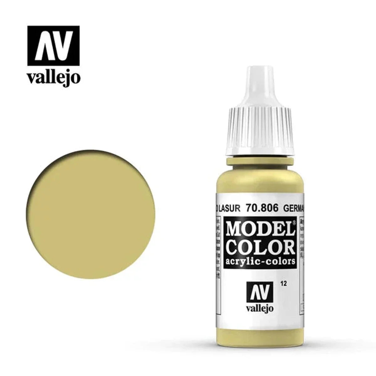 Vallejo 70806 Model Color German Yellow Paint 17mL NIB