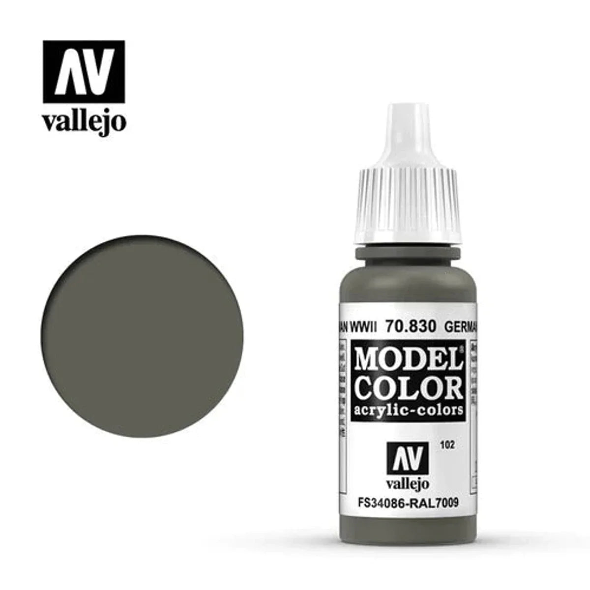 Vallejo 70830 Model Color German Fieldgrey WWII Acrylic Paint 17mL NIB