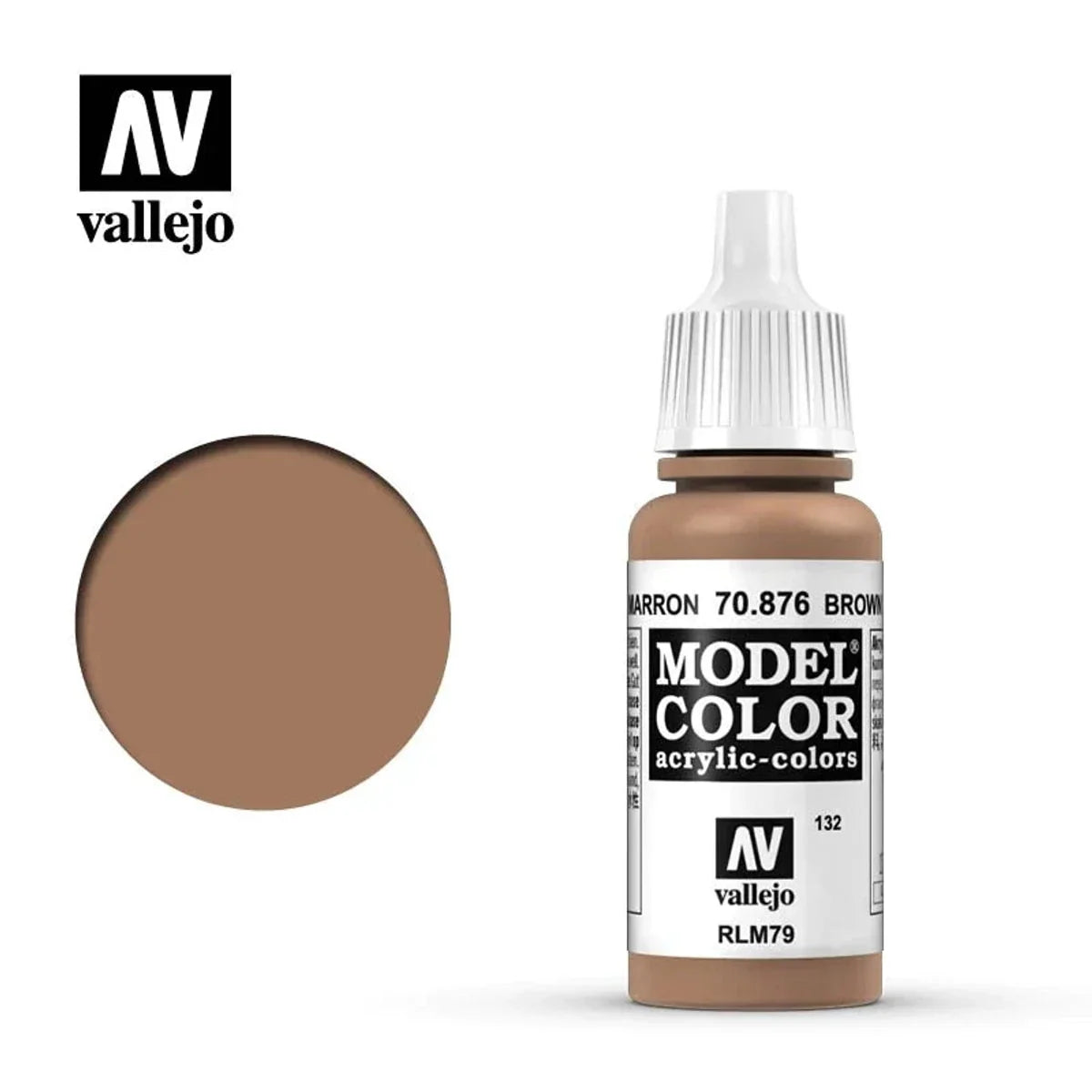 Vallejo 70876 Model Color Brown Sand Acrylic Paint 17mL NIB