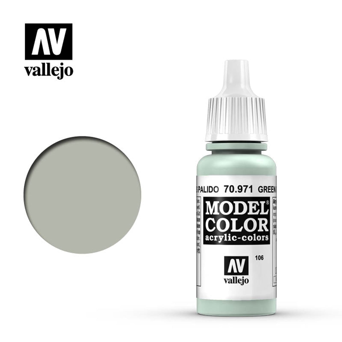 Vallejo 70971 Model Color Green Grey Acrylic Paint 17mL NIB